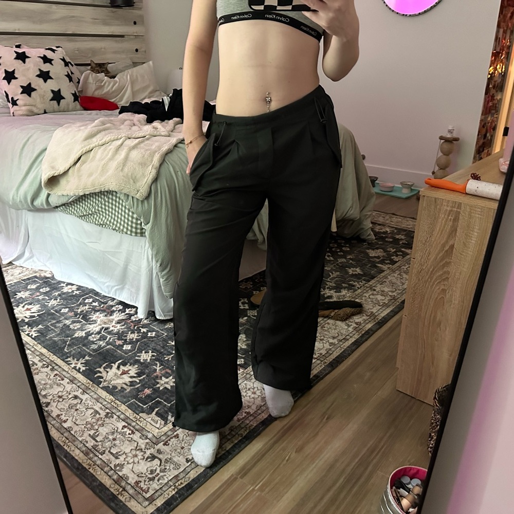 Black Wide-Leg Pants